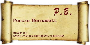 Percze Bernadett névjegykártya
